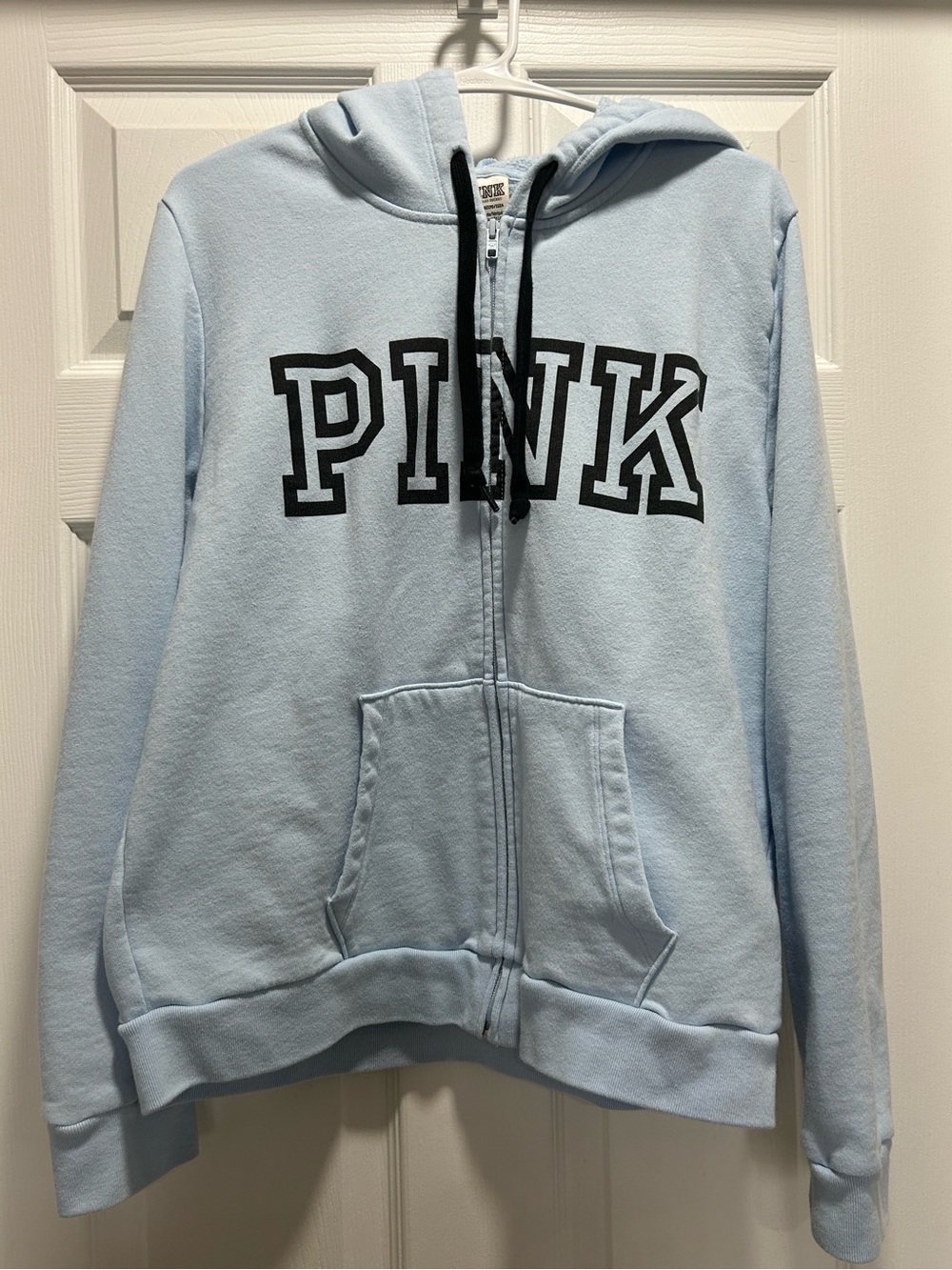 PINK Victoria's Secret Light Blue Zip-Up Hoodie